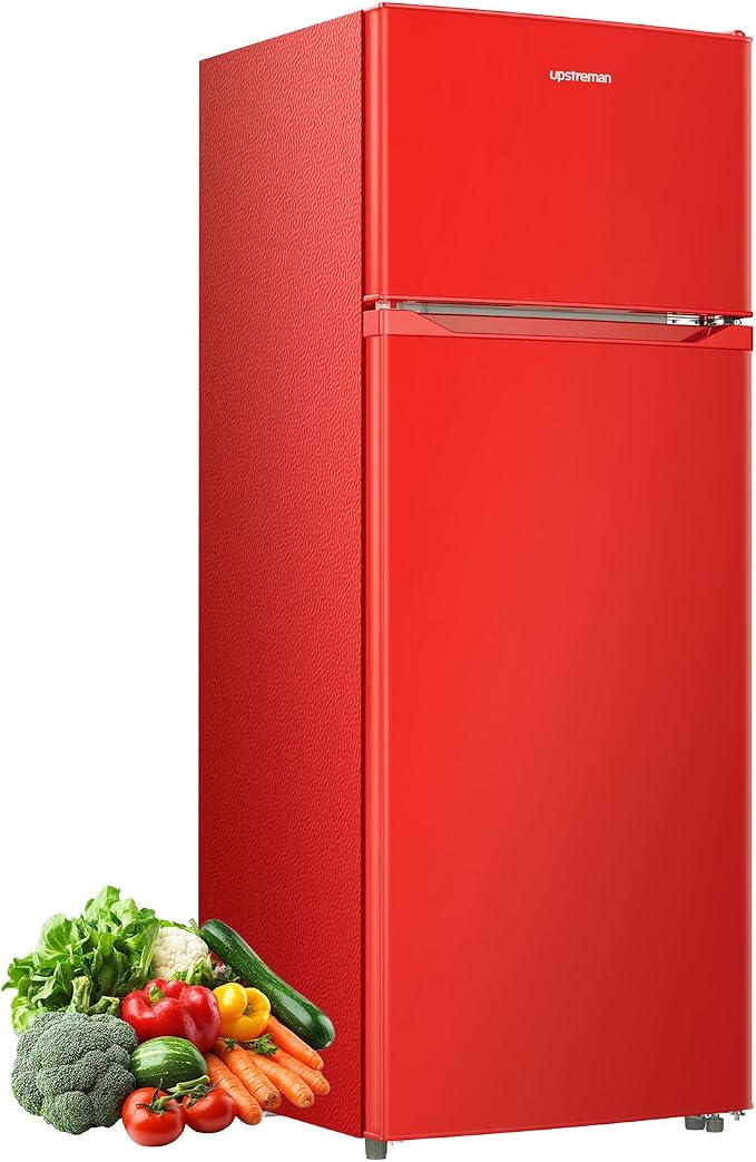 Upstreman 7.7CuFt Double-Door Refrigerator